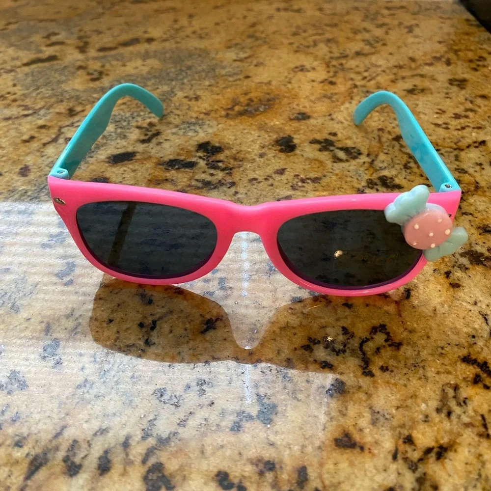 Girls candy pink and seafoam green sunglasses